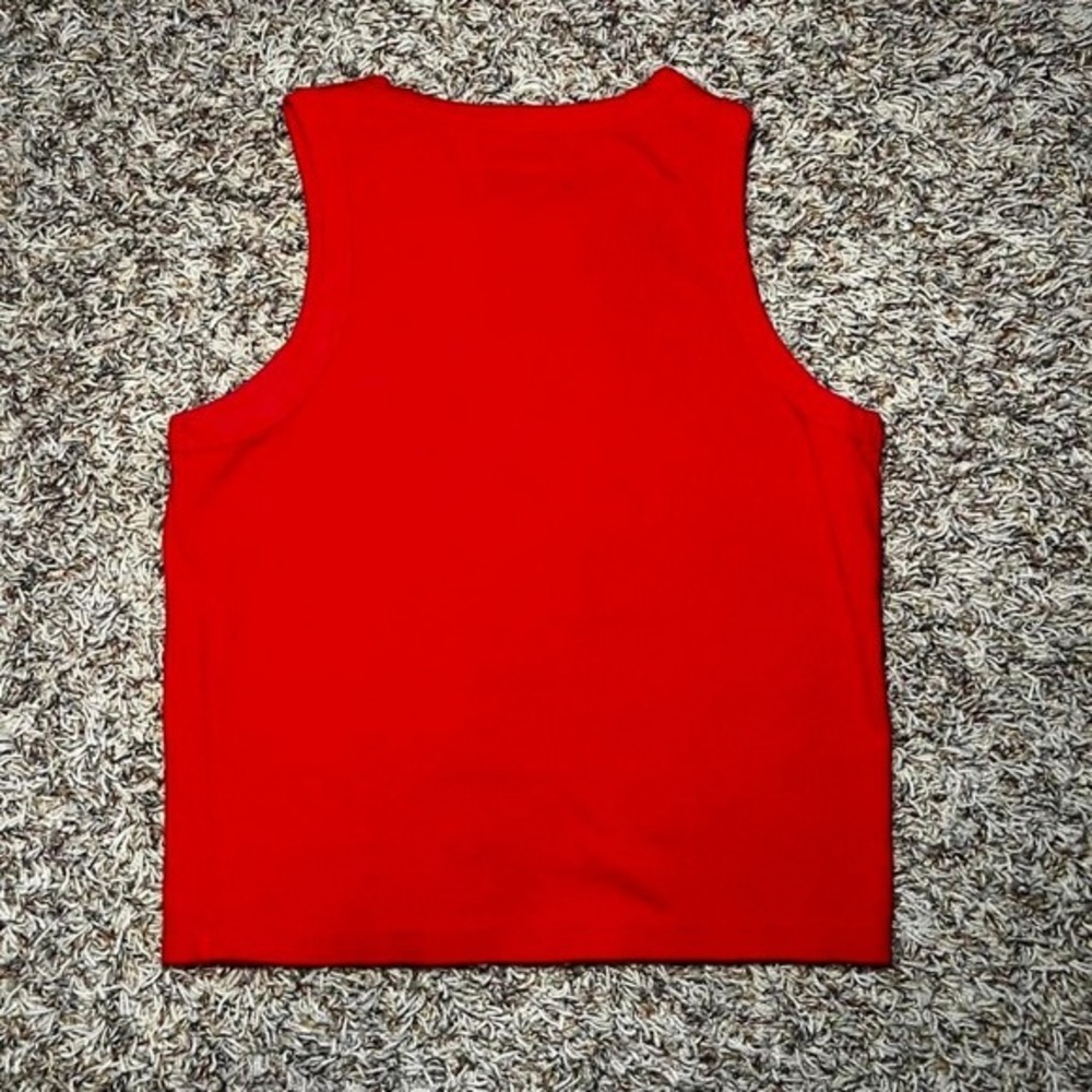 Coca-Cola I ❤️ Coke Ribbed Tank Top Red Graphic Y2K Inspired Size Large - Picture 5 of 6